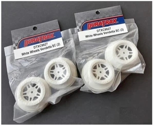 2-packages Vintage Duratrax Vendetta SC White Wheels 2pr(4) DTXC9927 Old Stock - Picture 1 of 1