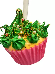 Adorno de Navidad Squishy Glitter Bead Cupcake - Imagen 1 de 7