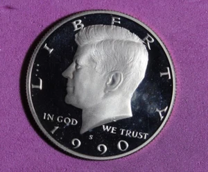 1990-S John F. Kennedy Half Dollar #P22159 - Bild 1 von 2