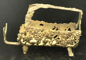 Portabotellas de Vino Ajustable Vintage Servidor Plateado Motivo de Vid de Uva - Imagen 1 de 8