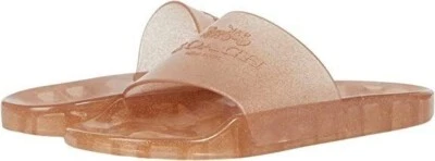 Sandália Coach Z1849* Feminina Glitter Dourado Ulyssa Impermeável Borracha Tamanho 9 B - Imagem 1 de 4