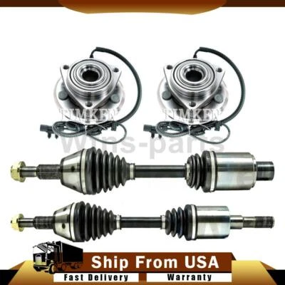 4X KIT DE COJINETE DE RUEDA JUNTAS DE EJE CV DELANTERO para Jeep Liberty 2008 2009 2010 2011 Foto 1 de 4