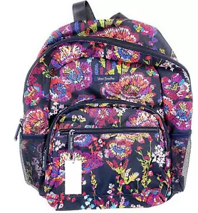 Vera Bradley Lighten Up Essential Backpack Midnight Wildflowers - Picture 1 of 4