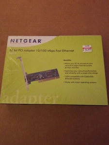 Netgear 32 Bit PCI Adapter 10/100 Mbps Fast Ethernet - Picture 1 of 3