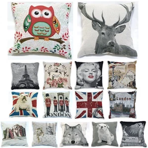 Vintage Retro Tapestry Cushion Covers or Filled Cushions in 8 Designs - Picture 1 of 22