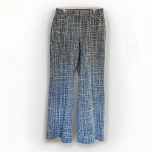 Lanvin blue wool tweed trousers pants knit size 36 28” waist - Picture 1 of 10