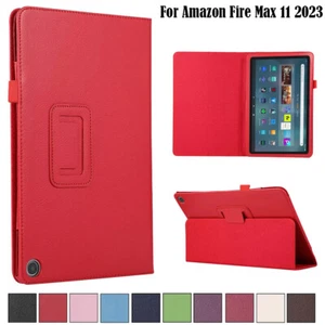 PU Leather Stand Case For Amazon Fire Max 11 2023 Tablet 11'' Protective Cover - Picture 1 of 22