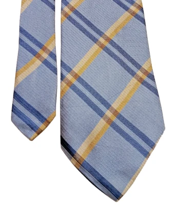 Corbata Hombre Enrico Seda Pura Azul Cielo Patrón Geométrico 58" L x 3.54" W Foto 1 de 4