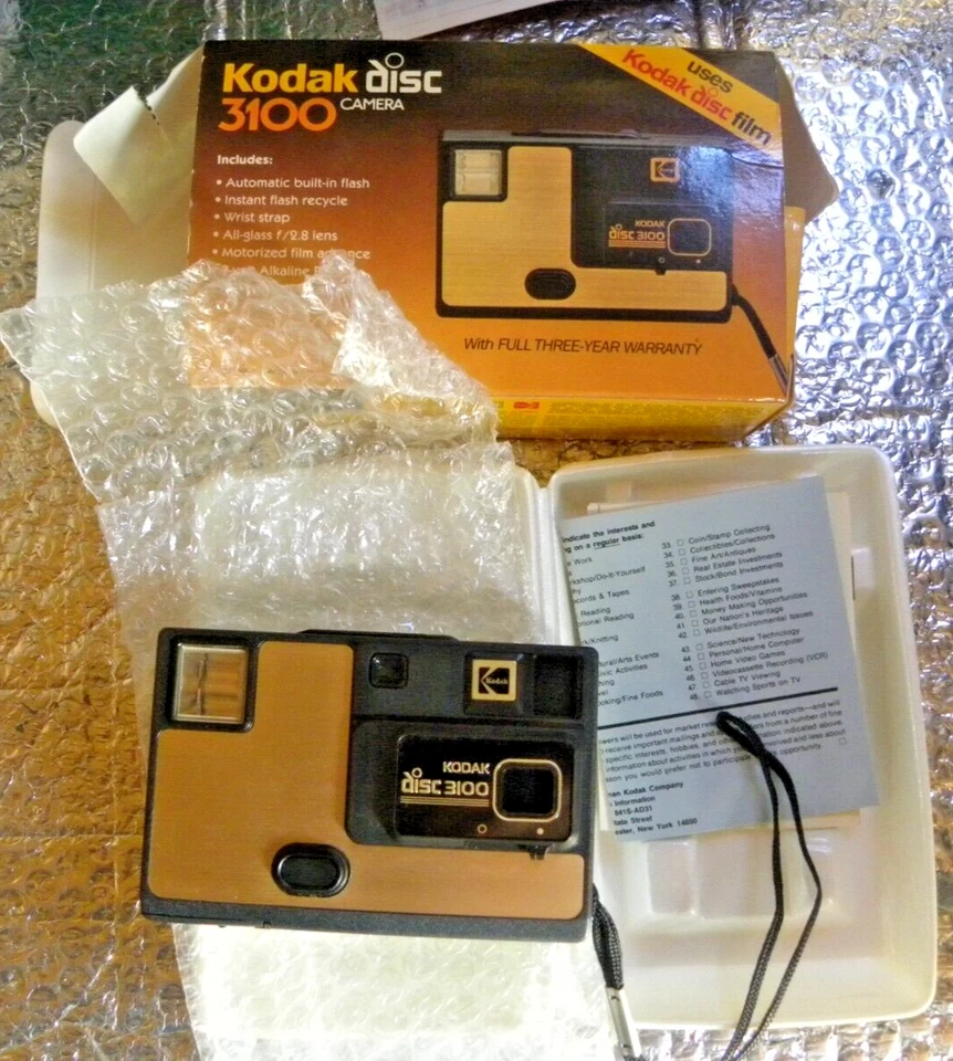 Kodak Disc Film & Kodak 3100 Camera with Original Box & Directions - Image 1 of 4