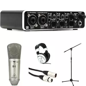 Behringer U-Phoria UMC204HD USB Audio Interface and B-1 Microphone Bundle - Picture 1 of 1