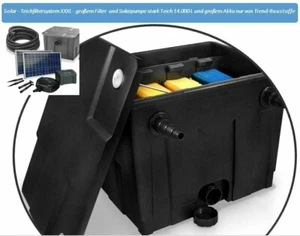 Solar Teichfilter Gr. XXXL - Teich bis 14.000 L mit Akku Solarpumpe Pumpenset - Bild 1 von 8