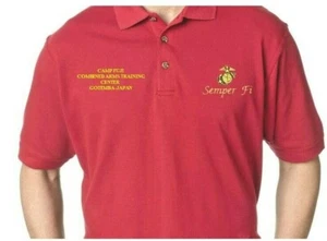 CAMP FUJI COMBINED ARMS CENTER *GOTEMBA - JAPAN*MARINE POLO SHIRT EMBROIDERED. - Picture 1 of 9
