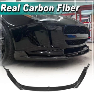 REAL Carbon Fiber Front Bumper Lip Body Kit Fit for Jagaur F Type 2-Door 2015-18 - Bild 1 von 9