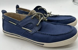 Tommy Bahama Calderon Navy Blue Lace Up Deck Boat Canvas Shoes Men's Size 10.5 - Picture 1 of 6