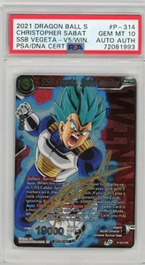 PSA 10 Signed Christopher Sabat, DBS SSB Vegeta, Spirit Mentor P-314 PR - Picture 1 of 2