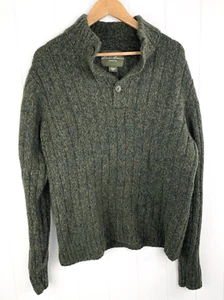 Eddie Bauer Men's Pullover Lambswool Blend Sweater XL Olive Green - Picture 1 of 9