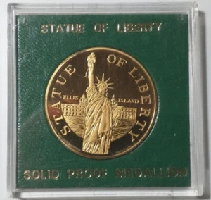 217B LIBERTY/ELLIS ISLAND Bronze proof medal Uncirculated. VF/NM 1 1/2" diam. - Picture 1 of 4