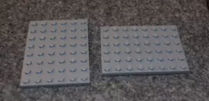 (2) 6x8 Dark Gray Baseplate Bricks ~ New Lego Parts ~ - Picture 1 of 1