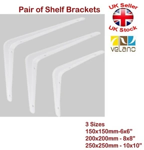 Decorative Shelf Supports Metal Interlaced Bracket WHITE 3 Sizes - Picture 1 of 4