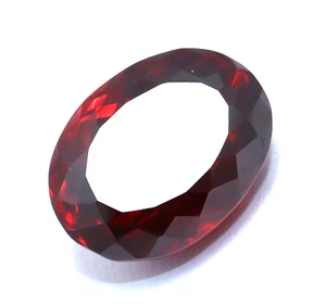 Natural Precious Cambodian Red Zircon 96 Ct Oval Cut Loose Certified Gemstone - Afbeelding 1 van 7