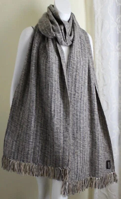AMAZING! New Eskandar 100% Cashmere Basketweave Long Natural Shawl Wrap Scarf - Image 1 of 4
