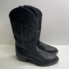 Ariat Deetan Heritage R Toe Black Leather Boots 10002218 34770 Men's Size 12EE