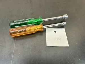Used Lot of 2 Pcs Vintage 5/32 & 11/32 VACO Nut Drivers Made In USA - Picture 1 of 6