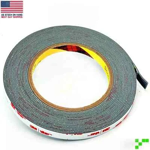 3M Double Sided Tape VHB Heavy Duty Mounting 20 ft × .4 in Waterproof Foam - Picture 1 of 8