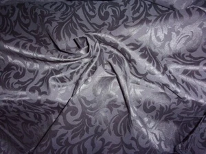 Black on Black Brocade Swirl Pattern 1 Yd x 62” Wide Dry Clean - Picture 1 of 2