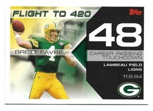 Topps Brett Favre Flight to 420 TD #48 2007 #BF-48 Green Bay Packers - Imagen 1 de 2