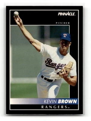 1992 Pinnacle Baseball Card Kevin Brown Texas Rangers #405 - Image 1 of 2