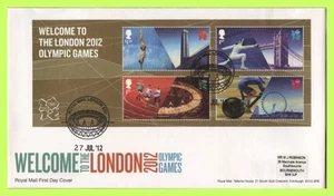 G.B. 2012 Welcome To Olympics M/S Royal Mail First Day Cover R.M. London E20 - Picture 1 of 1