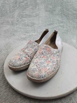 Josef Seibel Mocasines Mujer Talla 39 EU 8.5 EE. UU. Plateado Floral Sin Cordones Tenis Foto 1 de 4