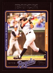 John Buck Kansas City Royals 2005 Topps negro #444 SN/54 - Imagen 1 de 2