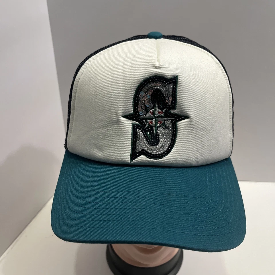 47 Gorra de béisbol ajustable Seattle Mariners logotipo con lentejuelas para mujer talla única Foto 1 de 4