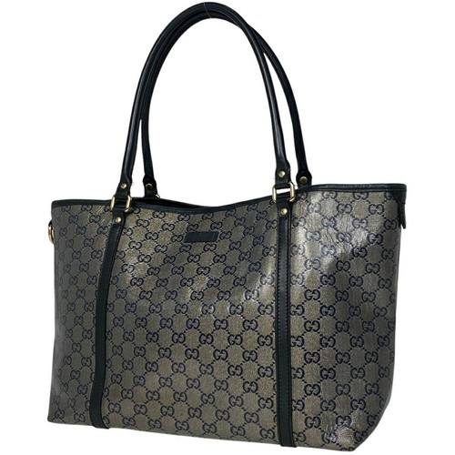 Gucci Gg Crystal Tote Bag Modello Spalla Glitter Rivestito Tela Nero 197953 Wo