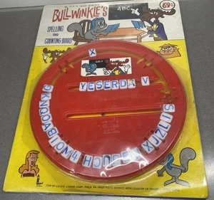 Vintage Bullwinkle Rechtschreib- und Zählbrett ~ pädagogisches Spielzeug ~ im Paket - Bild 1 von 4