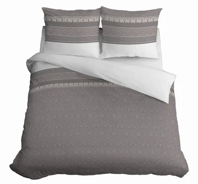 Satin Bettwäsche 180x200 Ornament Beige - Bild 1 von 4