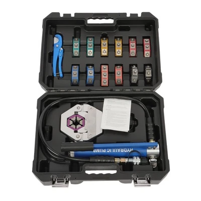 7842B Hydraulic A/C Hose Crimper PVC Rubber Hose Crimping Kit Hand Pump CP-180 - Image 1 of 4
