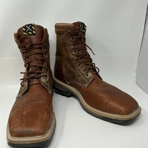 TWISTED X Mens Lite Cowboy Lacer Brown/Rust Workboot (MLCSLW1) Size 13EE - Picture 1 of 10