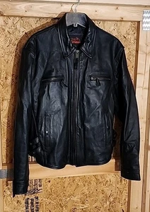 Vintage Y2K EasyRiders Black Leather Biker/Motorcycle  Mens Jacket Size XXL - Bild 1 von 14