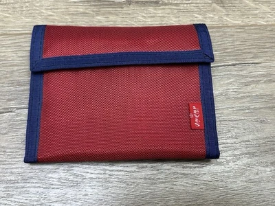 Vintage 1980's Levi’s Red & Blue Nylon Bifold Wallet Coin Pocket - Image 1 of 4