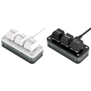 Dual Purpose Three Key Compact Keyboard Perfect for Home Office Gaming - Afbeelding 1 van 16