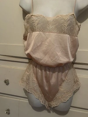 Bob Mackie Glydons Hollywood розовый кружевной комбинезон для сна плюшевый S - Изображение 1 из 2