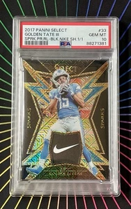 Golden Tate 2017 Select Sparks Black Sparkle Prizm Laundry Tag 1/1 NIKE SWOOSH - Picture 1 of 2