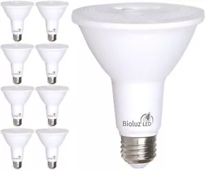 Bioluz LED 8 Pack PAR30 LED Bulb 90 CRI 10W = 100 Watt Replacement Soft White... - Picture 1 of 6