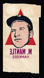 1964 Topps Tatuaje Mickey Mantle Triángulo Rojo Espalda Amarilla Poor Yankees - Imagen 1 de 2