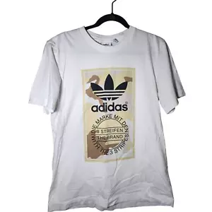 Camiseta Adidas Manga Corta Gráficos Camuflada Lengua Etiqueta Talla Pequeña - Imagen 1 de 9