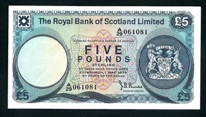 Royal Bank of Scotland (P337) 5 Pounds 1975 VF+ - Picture 1 of 2