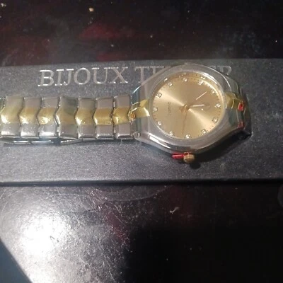 Reloj Mujer Bijoux Terner Vintage Tono Dorado y Plata Nuevo Foto 1 de 4